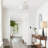Isheanesu 3-Light White Finished Fabric Glass Shade Flush Mount Light Fixture