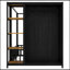 Structure de lit au sol avec garde-robe, lit au sol en métal avec tablettes de rangement, noir-1161864273