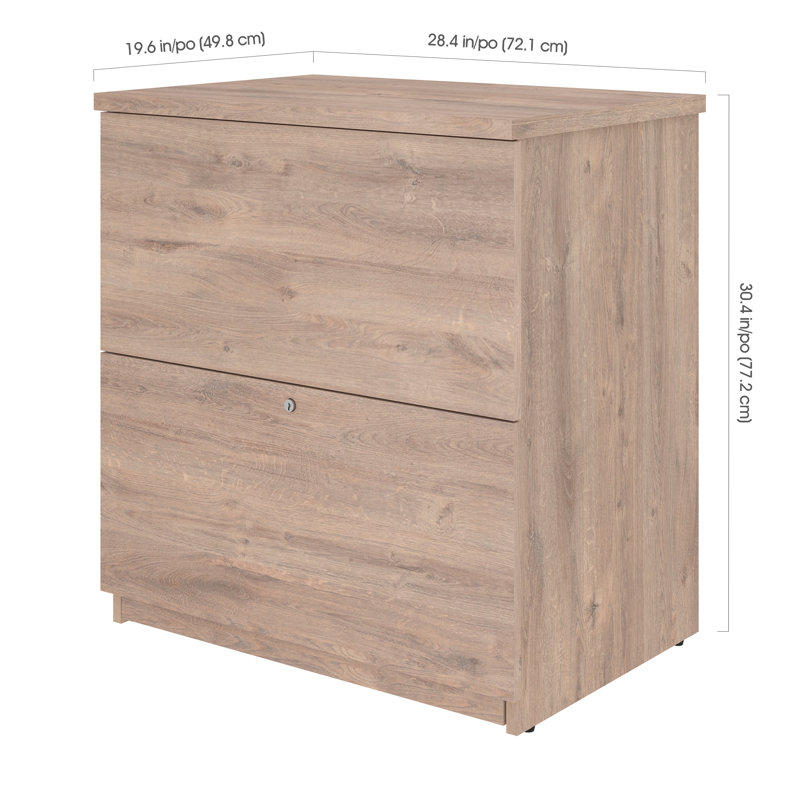 Pasiak 28.4'' Wide 2 -Drawer File Cabinet, Rustic Brown