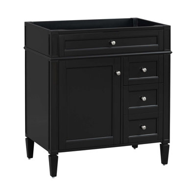 Meuble-lavabo de salle de bain 30 po sans lavabo supérieur, armoire de rangement moderne avec 2 tiroirs et un tiroir basculant