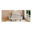 Lit plateforme simple tapissier avec 2 tiroirs, beige