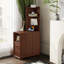 Table de bout avec tiroirs, table de coin avec tablettes ouvertes, table d'appoint haute pour chambre à coucher et coin