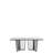 Ricardo Marble Rectangle Top Dining Table  – White Marble Top with Matte Black Base