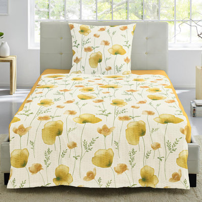 Organic Seersucker Reversible Duvet Cover Set