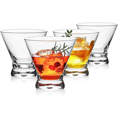Ensemble de 4 verres à cocktail sans pied 8 onces pour margarita