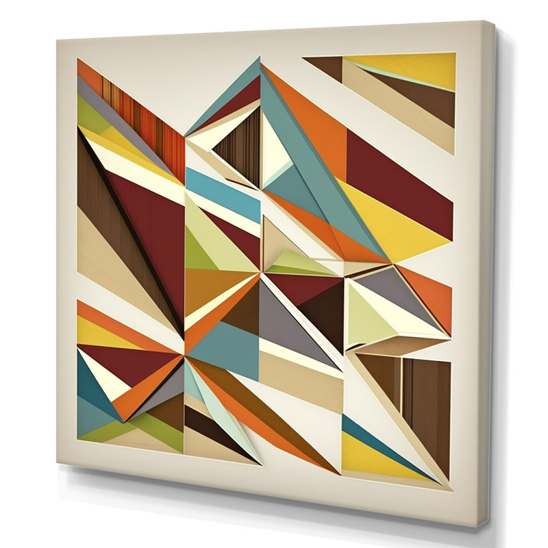 «Minimal Geometric In Colors I», reproduction sur toile, H 24 po x l 24 po x P 1 po, Toile tendue