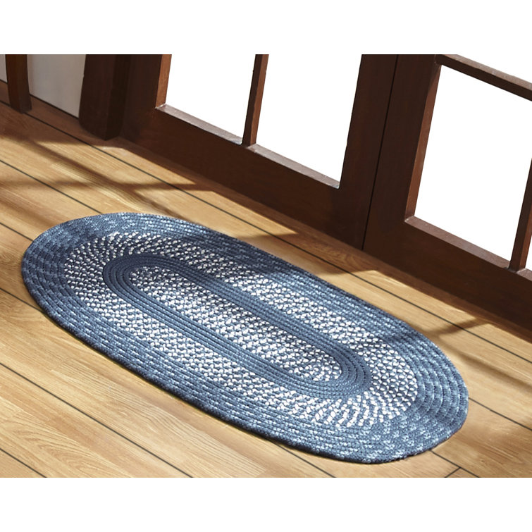 Samara Braided Slate Blue Area Rug - 8ft