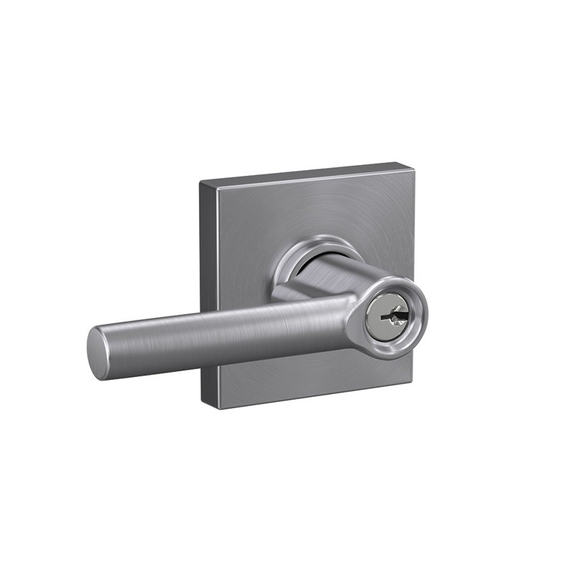 Broadway Keyed Entry Lever with Collins Trim, Matte Black, Keyed Alike, Yes