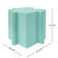 Ensemble de 3 tables de casse-tête artistiques, tables d'appoint modulaires à motif emboîtable (2 convexes et 1 concave), vert clair et bleu clair-1224794067