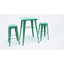 Ensemble de bar carré en métal pour l'intérieur et l'extérieur de 23,75 po avec table et 2 tabourets carrés Gyeong-22109158
