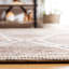 Tapis géométrique en polyester Kilim fabriqué à la main en brun / gris-44012906