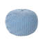 Pouf en coton Beryl, bleu sarcelle