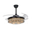 Ventilateur de plafond avec télécommande et ventilateur de plafond à DEL moderne et réversible réglable 3 CCT