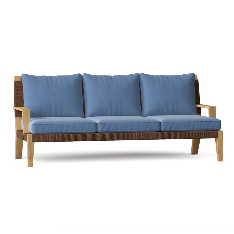 Hadley Outdoor 3 - Seat Patio Sofa, Hadley Hemp, Sailcloth Seagull