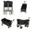 Chariot de plage avec de grandes roues pour le sable capacité de 500 lb - Chariot tout terrain à structure en acier avec pneus pneumatiques de 9 po, conception pliable pliable, sangle avec sac multiusage