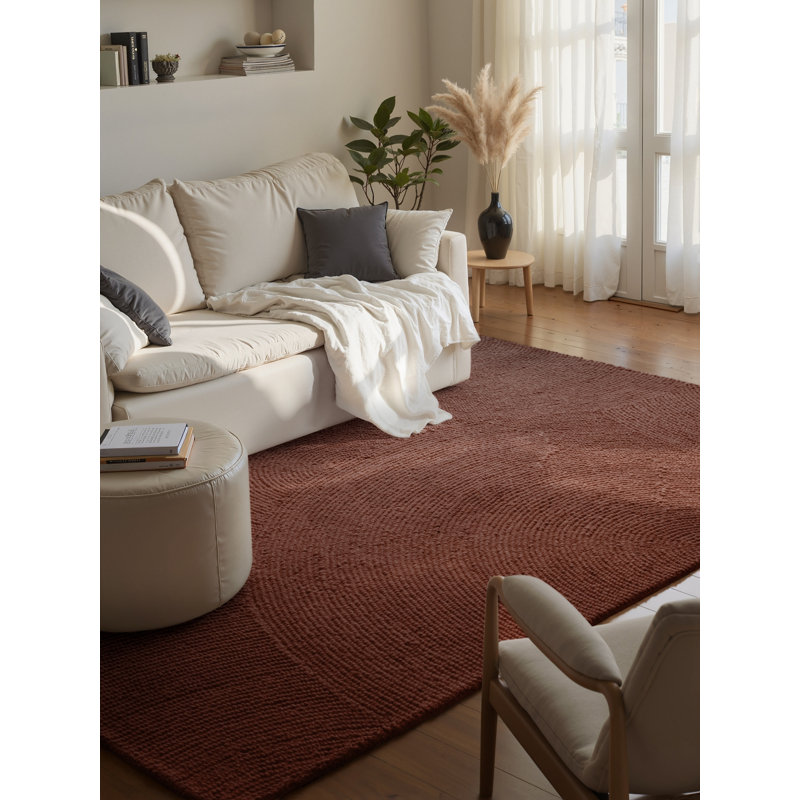 Calmio - Wool Rug by Hanse Home - Natural Living Room Rug Round, Hand-Tufted Wool Hygge, Scandinavian Living Room, Bedroom, Dining Room, Hallway