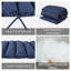Ensemble de 2 coussins de chaise longue d'extérieur - Patins de rechange résistants aux rayons UV avec sangles réglables, bleu marine-126172315