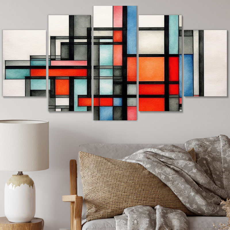 Colombi - Abstract Shapes Wall Decor - 5 Panels