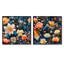 Sannois - Ensemble de 2 collages carrés botaniques abstraits-101846748-101846754