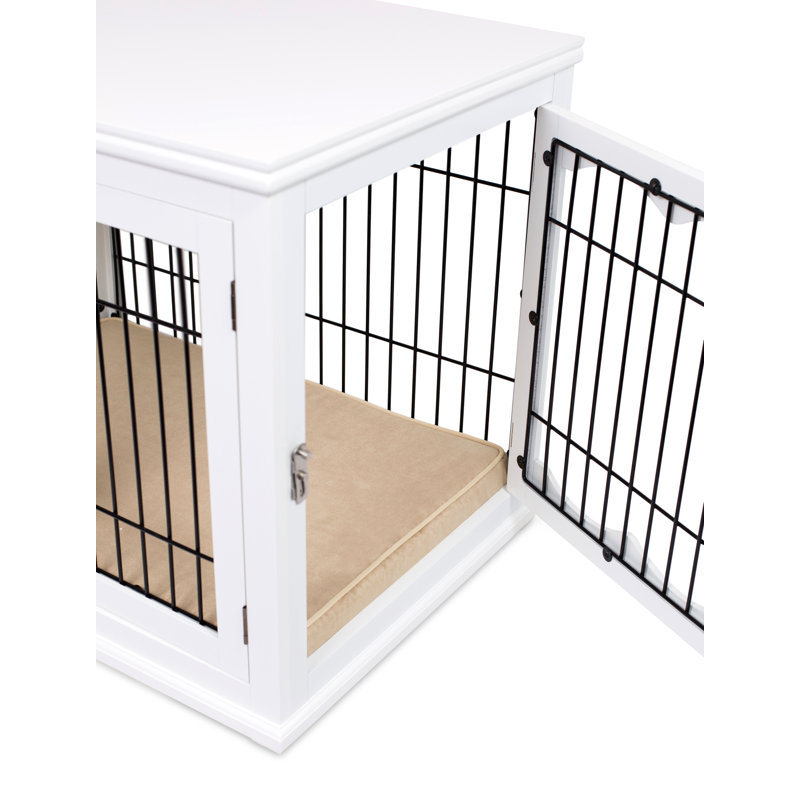Small White Soft Sided Table Crate with Cushion
