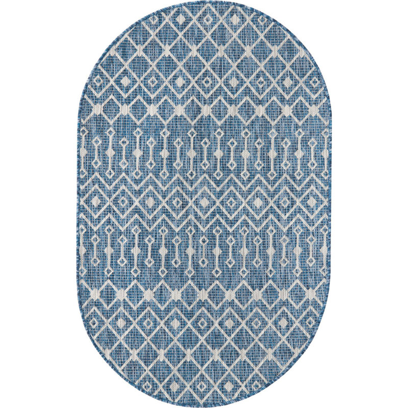 Tapis d'extérieur Preen couleur Lakeside, Ovale 3 pi 3 po x 5 pi 3 po