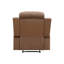 Fauteuil recling manuel brun en velours d'ananas-625227471