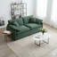 81 Inch Corduroy Loveseat Sofa With Pillows-2117053958