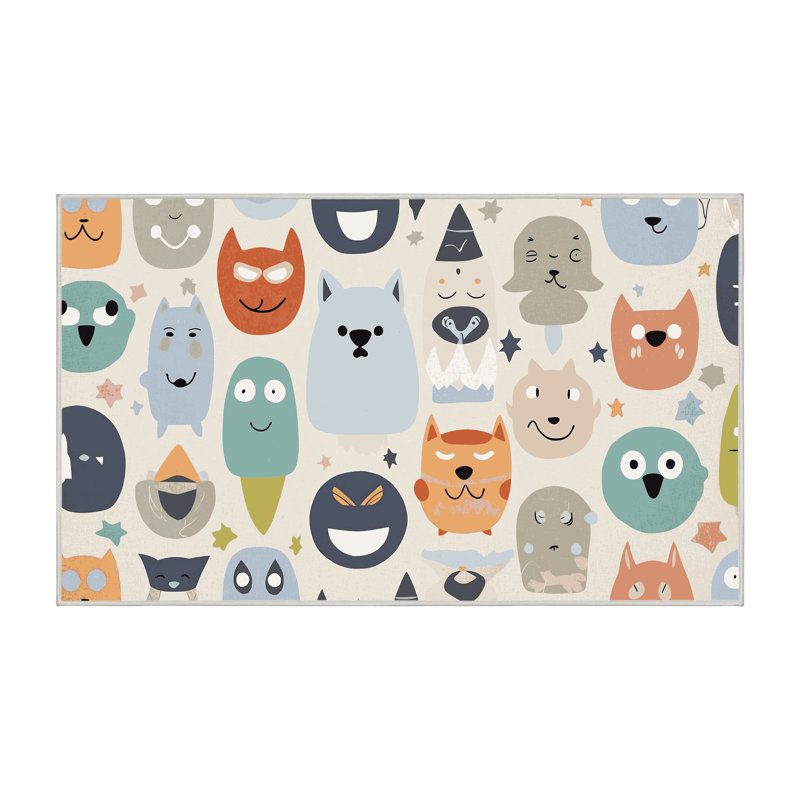Tapis pour enfants Zoomie Kids, Rectangulaire 2 pi x 3 pi