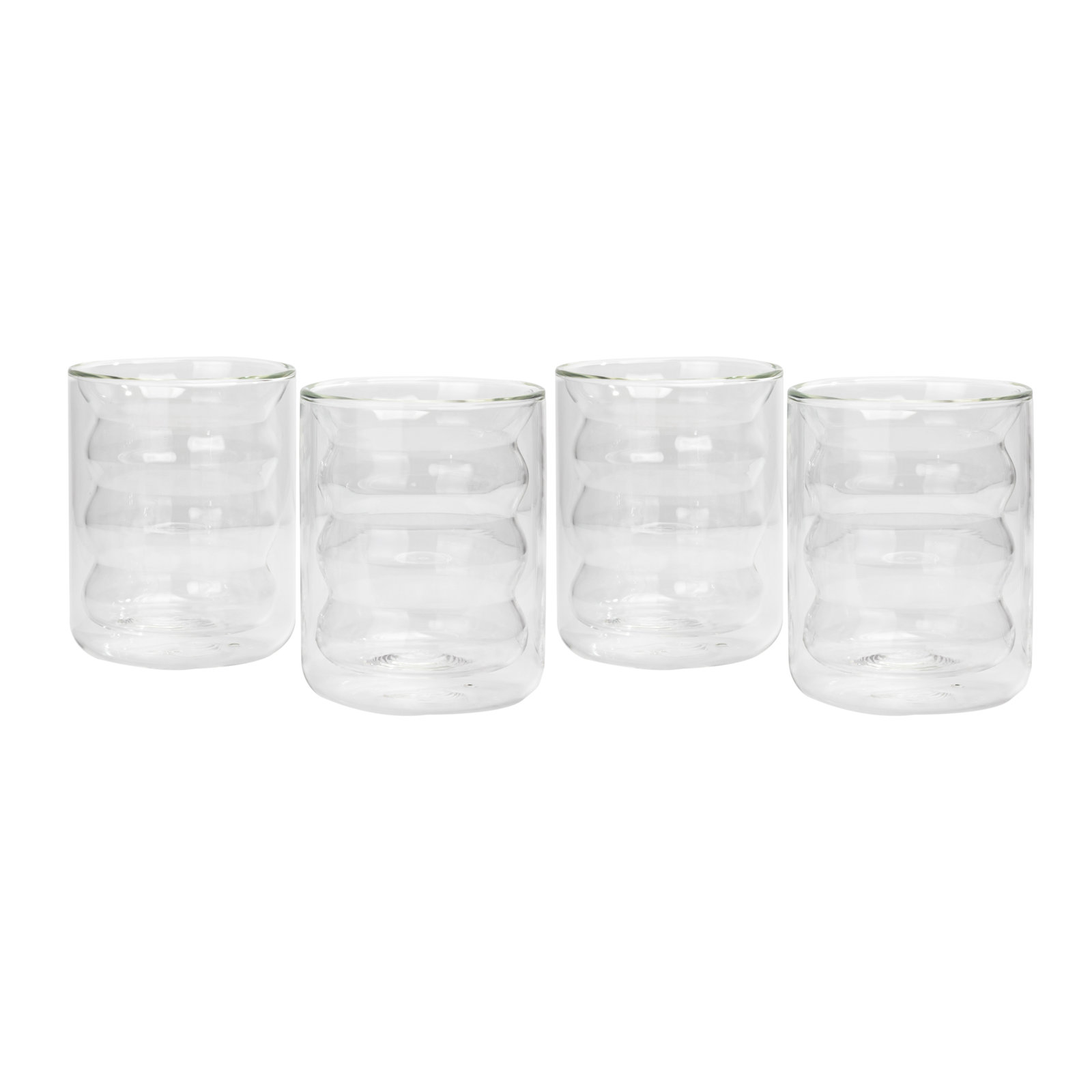 Vigo Ribbed Drinking Glass, Clear