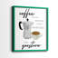 «Coffee is the Response» - Impression encadrée de qualité supérieure - Prêt à accrocher - Aucun clou requis - Aucun clou requis-226147531-226147528