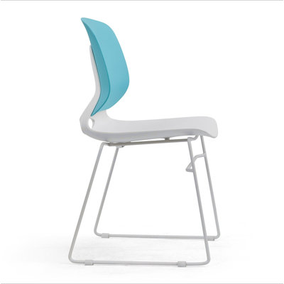 Stacking Chairs Set of 4 – Modern, Polypropylene & Fiberglass – Ergonomic, Lightweight (Chairs Only)