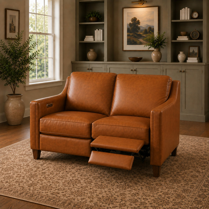 Causeuse inclinable électrique Finnegan, Brun