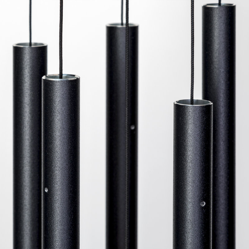Shenandoah Melodies Aluminum Wind Chime, H 29 po x l 7 po x P 7 po, Noir