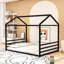 Grand lit plateforme grand avec toit-594671957-594671958