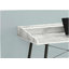 Bureau d'ordinateur, bureau personnel, ordinateur portable, tablettes de rangement, bureau de 48 po, stratifié aspect marbre blanc, métal noir, contemporain, moderne-813462240