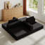 Canapé-lit convertible avec coussin cylindrique - Coussin en velours côtelé avec cadre de forme fixe pour le salon, la chambre à coucher, le salon, le studio-1365107037