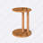Wooden C-Shaped End Table – Round Top Minimalist Style
