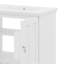 Meuble-lavabo 30 po avec lavabo en céramique, tablette réglable, tiroir avec cloison, pieds en bois massif-118762137