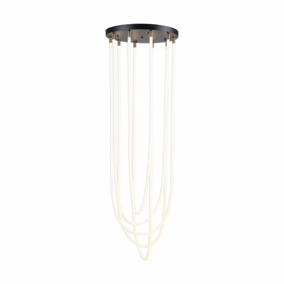 Cascata - 5-Light Chandelier - Black/Brushed Brass