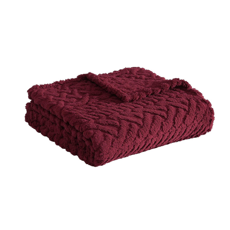 Jeté en sherpa ultra doux Nautica Declan, Rouge