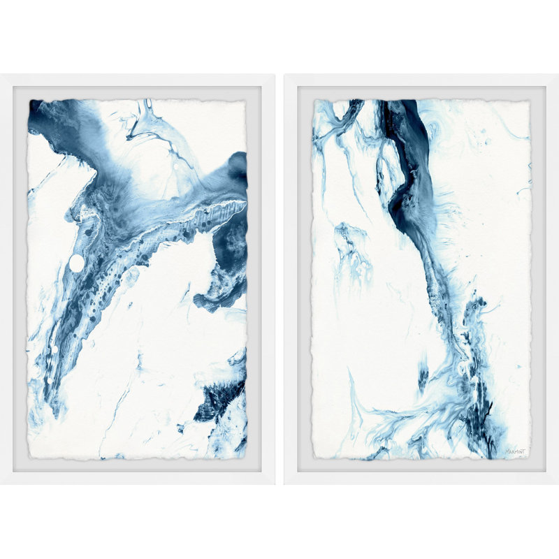 Watery par Marmont Hill - ensemble de 2 reproductions de cadres photo simples, H 45 po x l 30 po