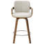 Modern Upholstered Swivel Counter Height Bar Stool-357218063