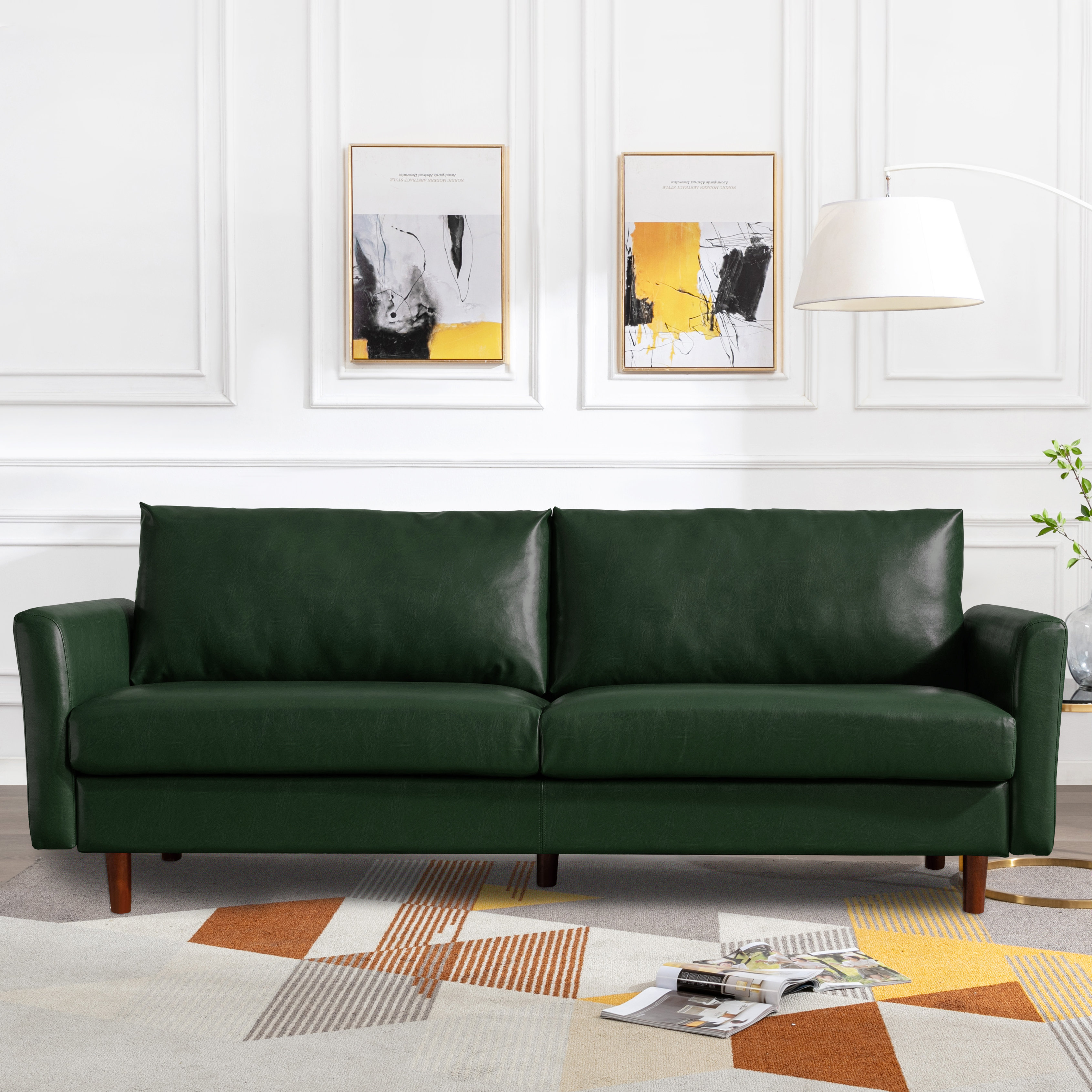 Wade Logan® Bobur 80.3'' Faux Leather Sofa & Reviews | Wayfair