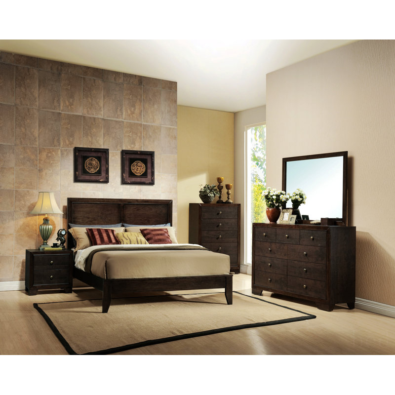 Lit standard Kyleanthony (seulement lit), Grand, Espresso