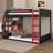 Full Over Full Gaming Bunk Bed With Desk And LED Light Strip, Wooden Bunk Bed With USB Charging Ports & Cable Grommet-835822441