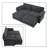 Modern Stylish Chenille Fabric Upholstered Modular Sectional Sofa with a Loveseat and 2 Ottomans-575123304