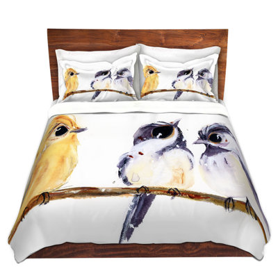 Ensemble de housse de couette trois oiseaux