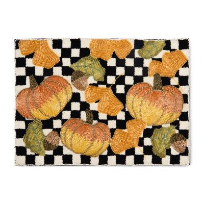 Checked Pumpkin Harvest Placemat
