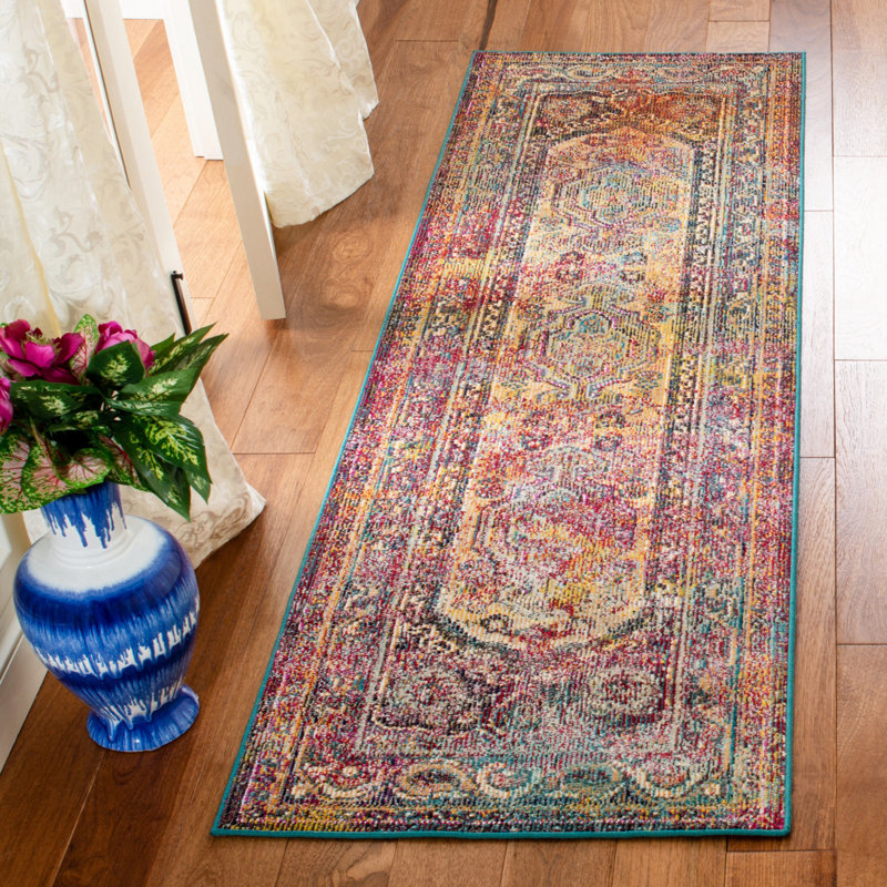 Florrie Crystal Performance Oriental Rug, Runner 2'2" x 7'