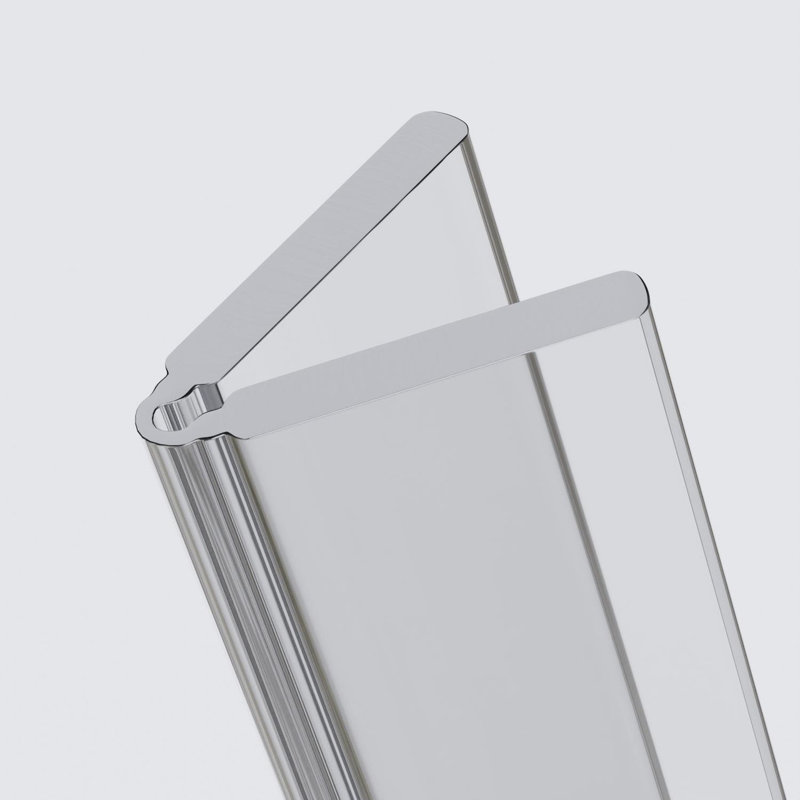 3x Clear 200 mm Acrylic Low Profile Flexible Living Hinges, Continuous